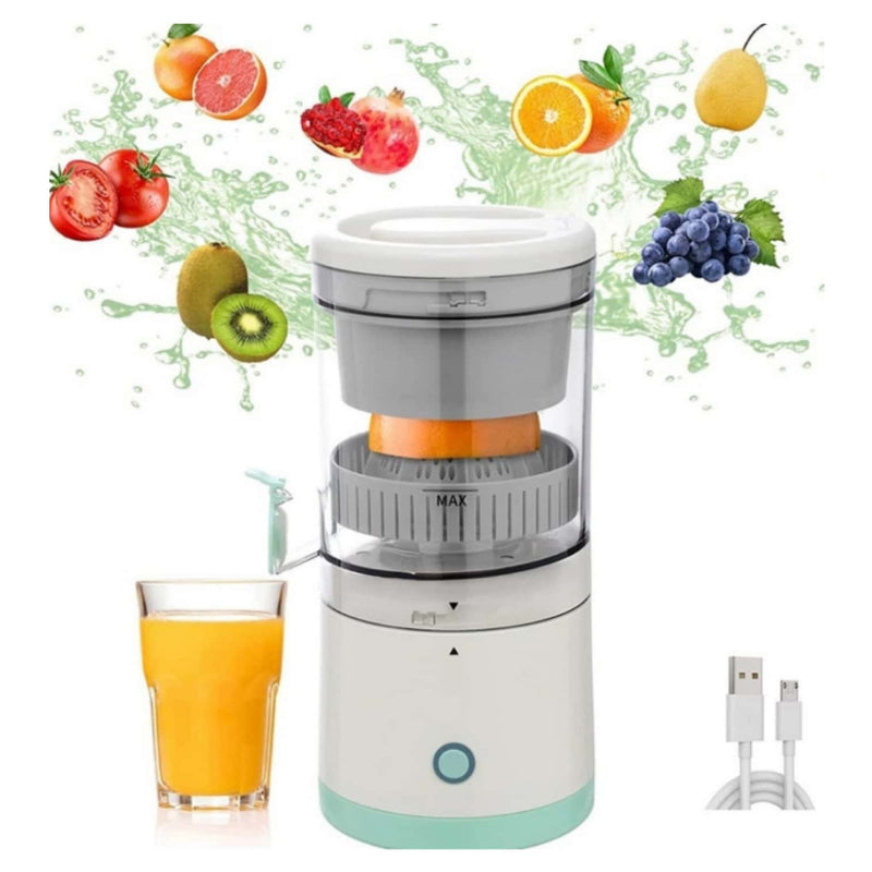 Espremedor Elétrico Laranja Limão Frutas 400ML P/ Fazer Sucos USB Recarregável Inox FAVariedades