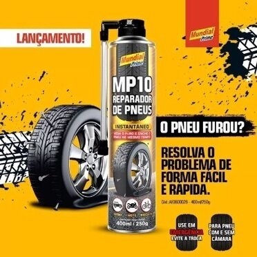 Reparador De Pneus 400ml Mp10 Mundial Prime FAVariedades