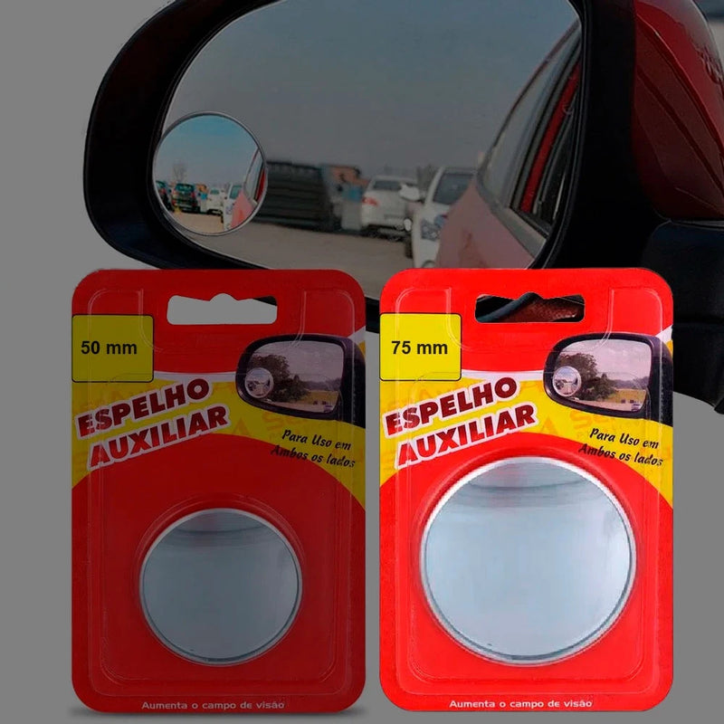 Espelho Auxiliar Convexo Retrovisor Carro Ponto Cego Universal shopee