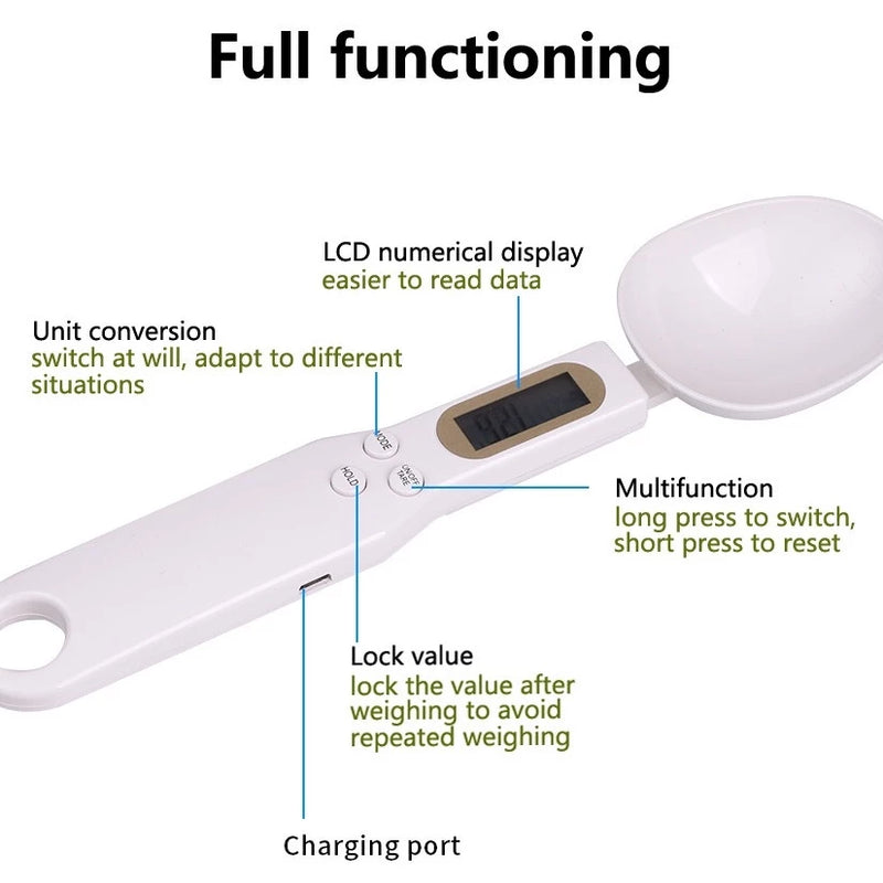 Colher De Medição Digital Precisa Chargeable 500g/0.1g Eletrônica shopee