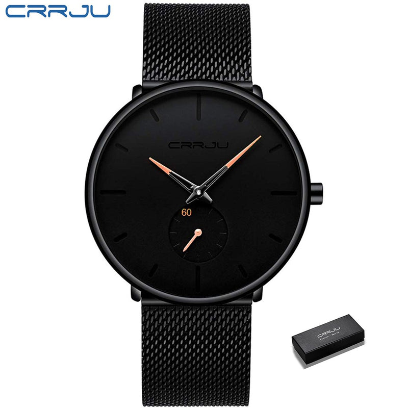 CRRJU Relógio de Pulso Casual Relógio de Quartzo de Marca de Luxo Masculino Esportivo 2150 FAVariedades