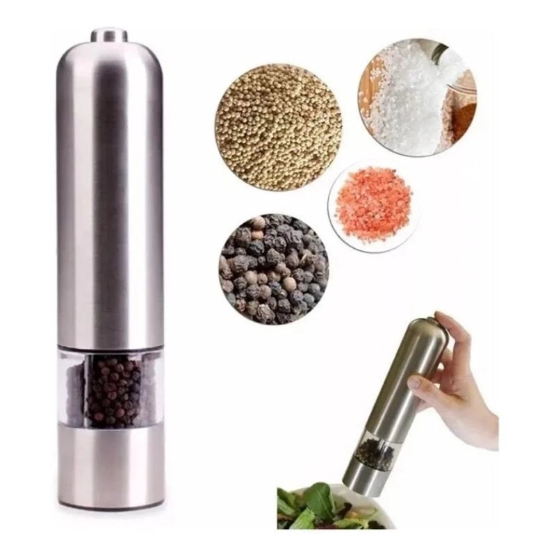 Moedor Pimenta e sal elétrico com Luz led Gourmet--3312 shopee