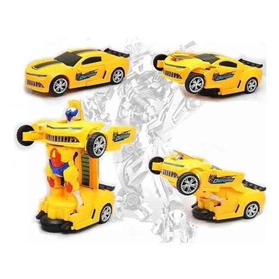 Carrinho Camaro Amarelo Vira Robô Transformers Bate Volta FAVariedades