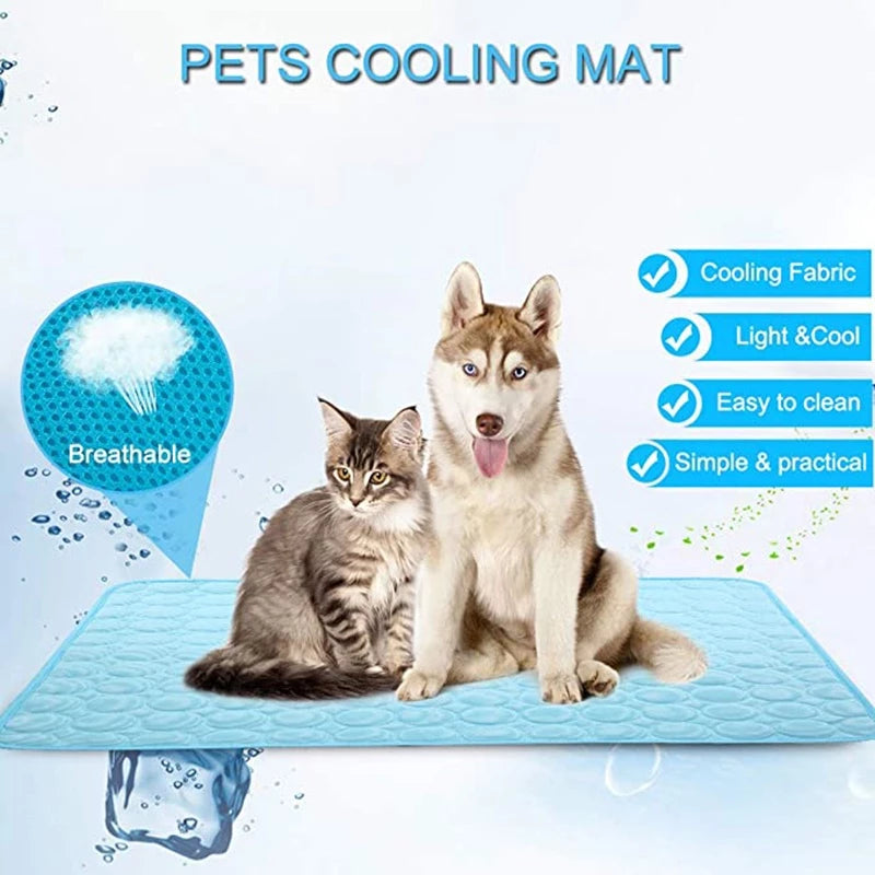 Tapete Gelado Refrescante Pet Cama Para Cães Cachorro Gato Animais De Estimação shopee