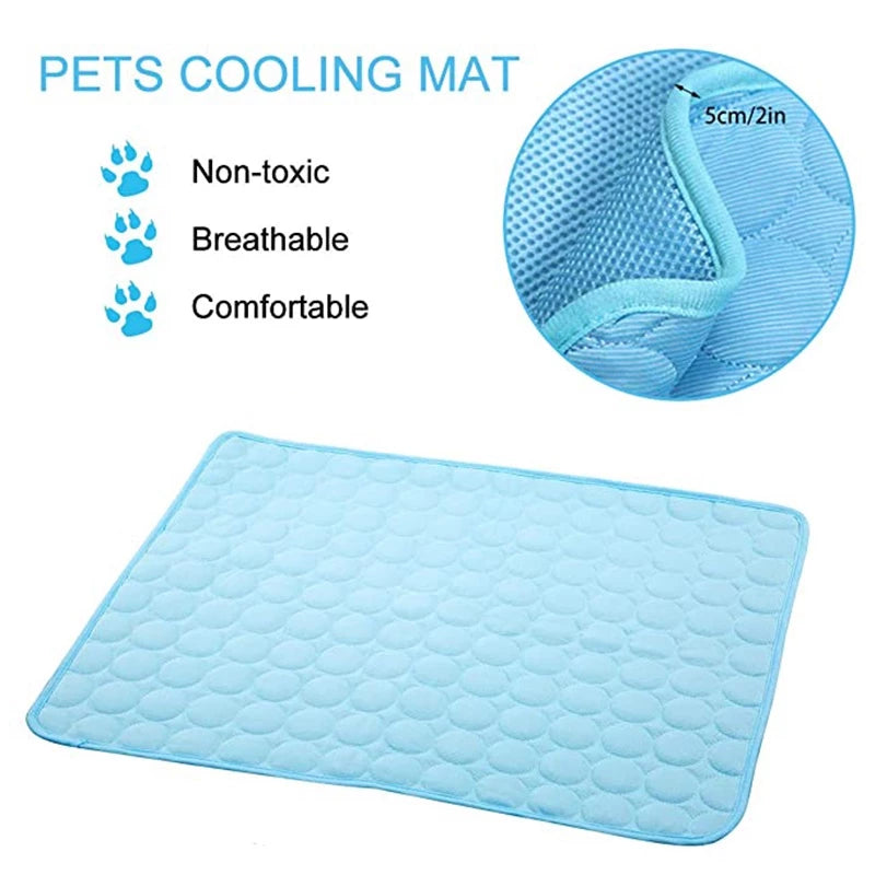 Tapete Gelado Refrescante Pet Cama Para Cães Cachorro Gato Animais De Estimação shopee