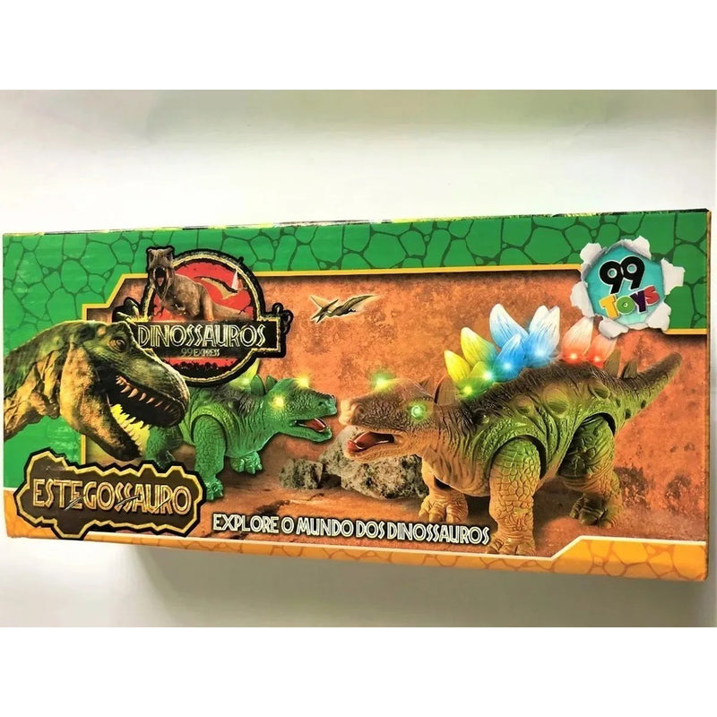 Brinquedo Dinossauro Estegossauro Anda com Luz e Som C/ Movimento - Promoção FAVariedades