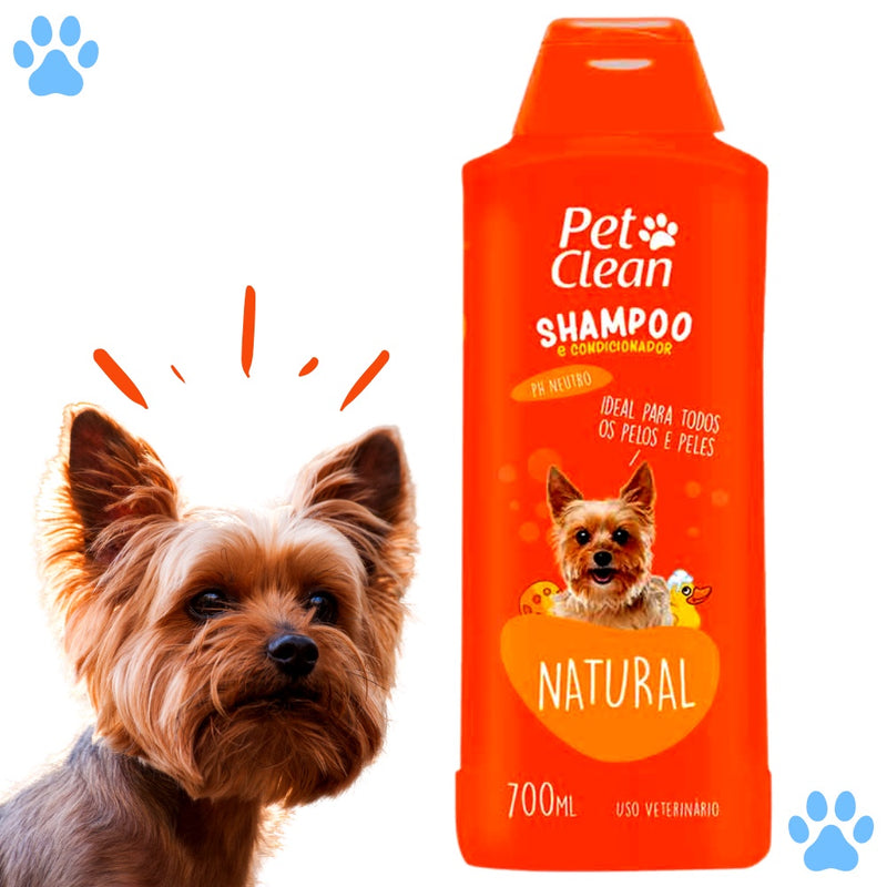 Shampoo e Condicionador para Cachorro e Gato Pet Clean - 700 ml FAVariedades