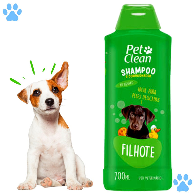 Shampoo e Condicionador para Cachorro e Gato Pet Clean - 700 ml FAVariedades