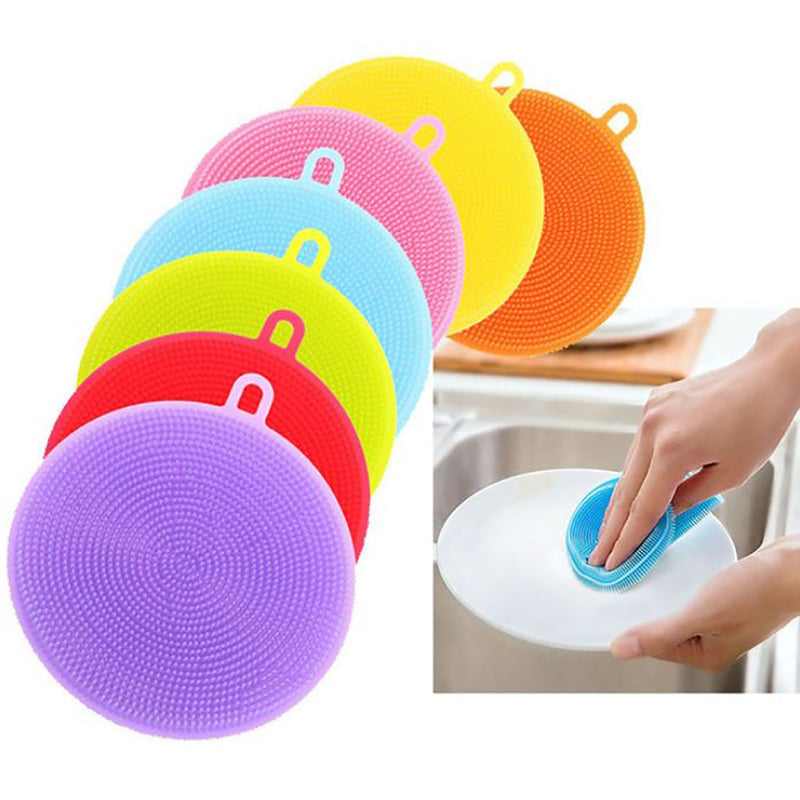 Esponjas Silicone Lavar Louça 1 Unidade Antibacteriana Bucha Louça Cozinha FAVariedades