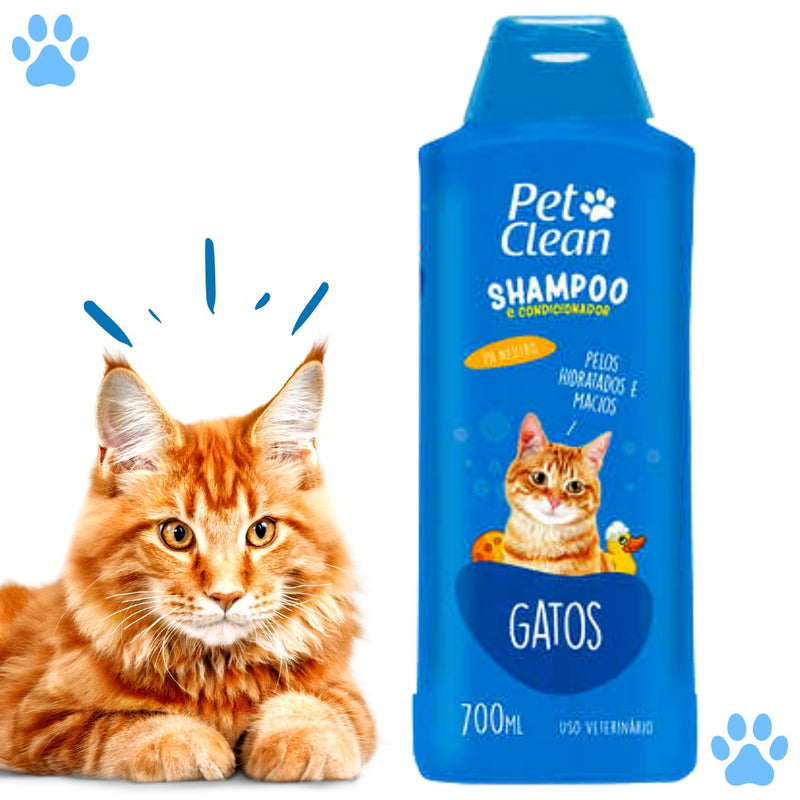 Shampoo e Condicionador para Cachorro e Gato Pet Clean - 700 ml FAVariedades