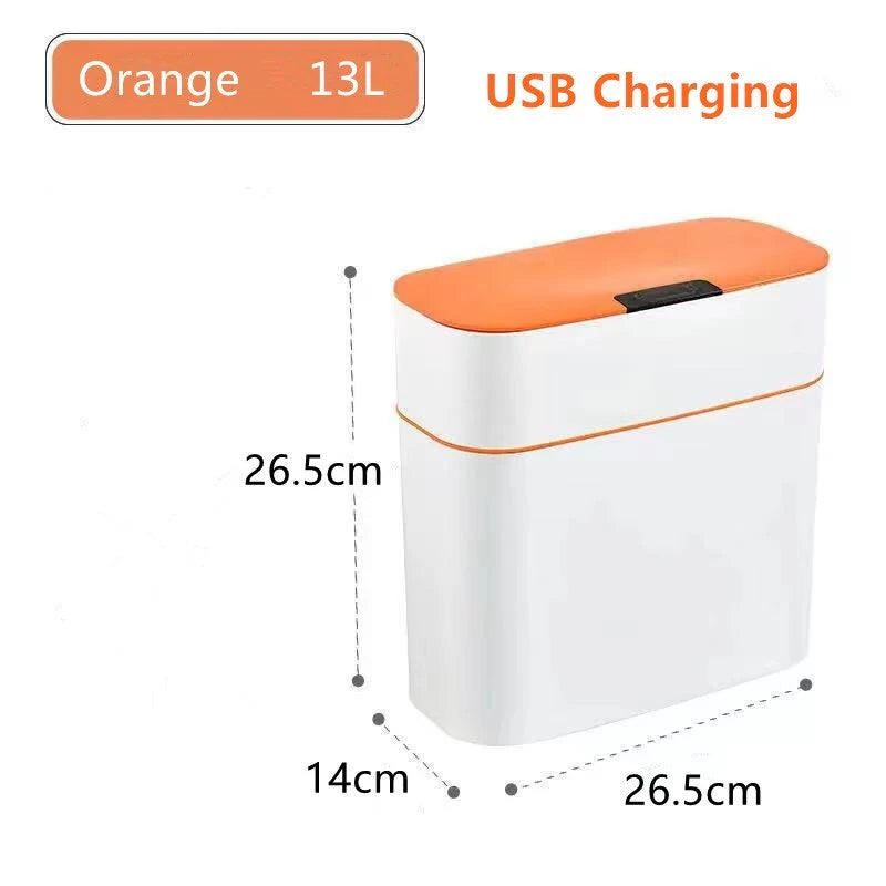 13-16L Lixeira Automática Inteligente USB Recarregável Para/Lixo De Cozinha/Sala De Estar/Banheiro shopee