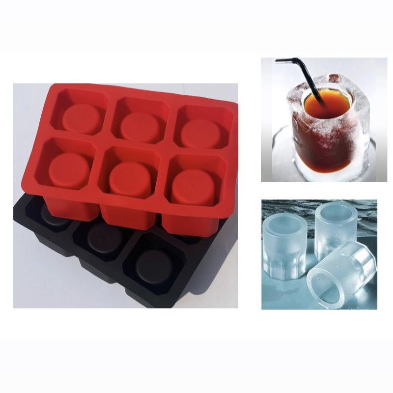 Forma De Gelo E Chocolate Silicone Copo Bebidas Ice Shot FAVariedades