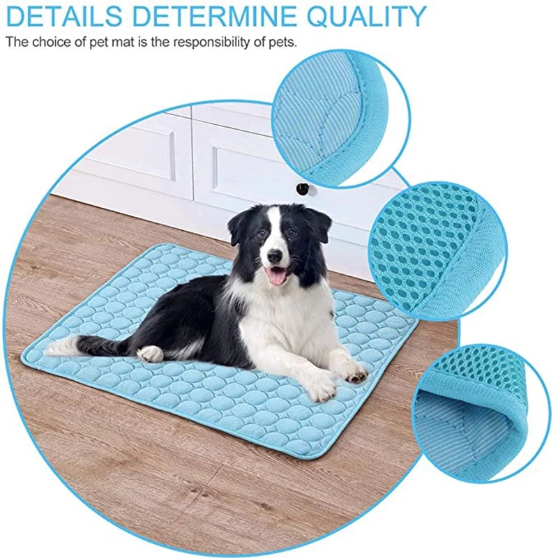 Tapete Gelado Refrescante Pet Cama Para Cães Cachorro Gato Animais De Estimação shopee