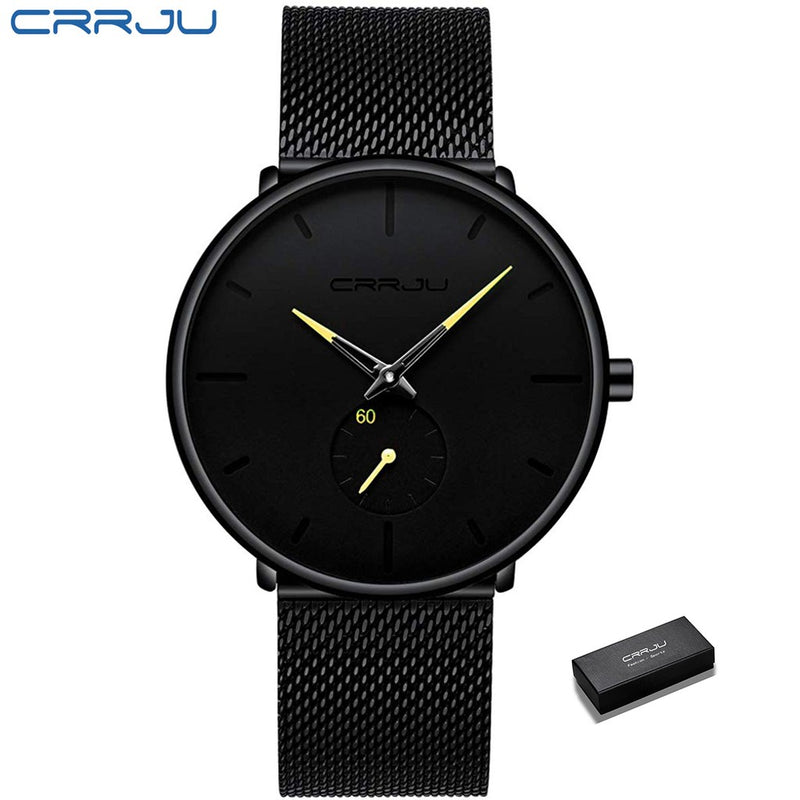 CRRJU Relógio de Pulso Casual Relógio de Quartzo de Marca de Luxo Masculino Esportivo 2150 FAVariedades