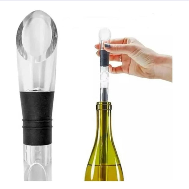 Kit Bastão Resfriador de Vinho com Aerador em Inox Unyhome / Ótima Qualidade e Acabamento / Mantém a Bebida Gelada FAVariedades