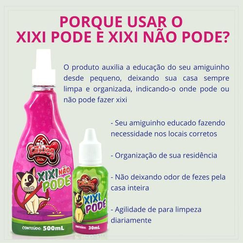 Kit Educador Para Cães Kit Casadinho Xixi Não Pode 500ml Xixi Pode 30Ml Adestramento FAVariedades