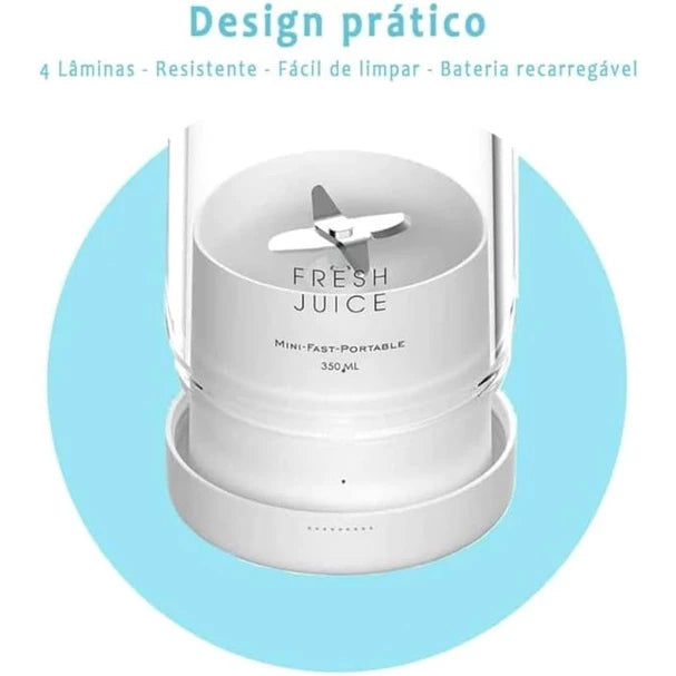 Garrafa Juicer Liquidificador Elétrico Portátil Recarregável COPO 350ml Mixer Shake Misturador - PRONTA ENTREGA shopee