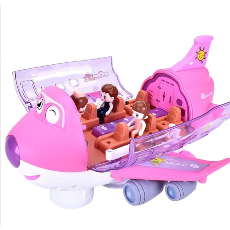 Brinquedo Avião Rosa Musical Infantil Com Luzes Gira Bate Volta Menina FAVariedades