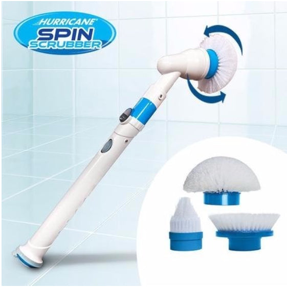 Esfregão Escova De Limpeza Vassoura Elétrica Recarregável Sem Fio Mop Hurricane Spin scrubber cozinha Banheiro FAVariedades