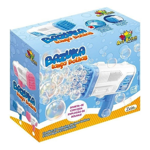 Bazuka lança bolhas de sabão bolinhas automatico 50 ml azul ou rosa 1 unidade Novidade FAVariedades