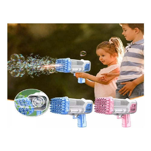 Bazuka lança bolhas de sabão bolinhas automatico 50 ml azul ou rosa 1 unidade Novidade FAVariedades