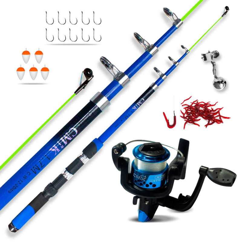 Kit Pesca - Vara, Molinete e Linha - Iniciantes Ótimo P/ Pesqueiro Rios Lagos + acompanhamento - VARA DE PESCA 1,70 - 1 VARA 1 MOLINETE + acompanhamento shopee