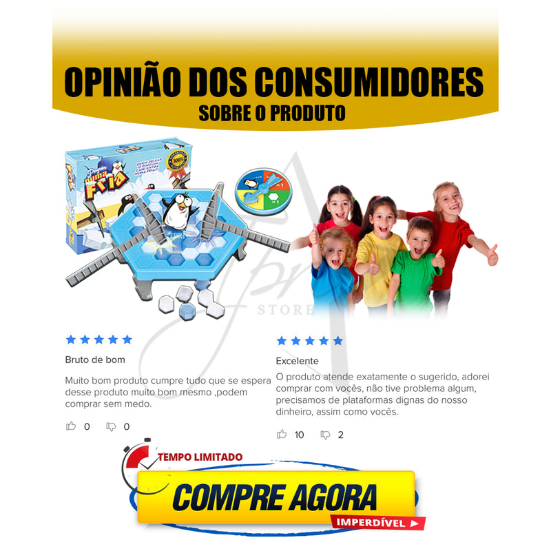 BRINQUEDO INFANTIL PINGUIM QUEBRA GELO JOGO INTERATIVO DE MESA TABULEIRO EDUCATIVO KIT ORIGINAL PARA CRIANÇA FAVariedades