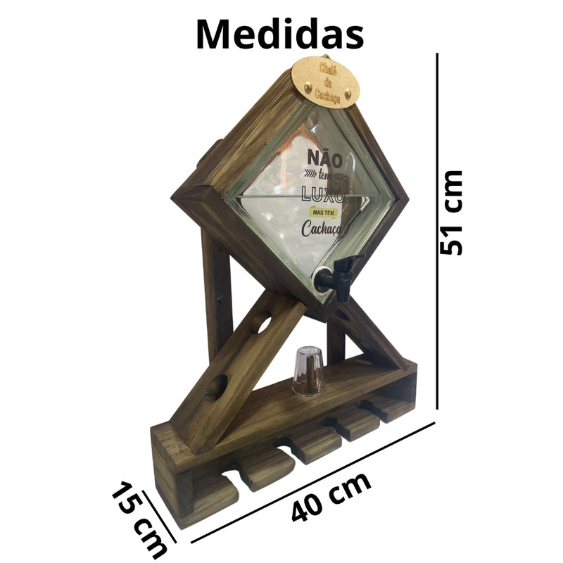 Armarinho Para Cachaça Pingômetro Rústico Porta Garrafas Decoração Churrasco Área Externa FAVariedades