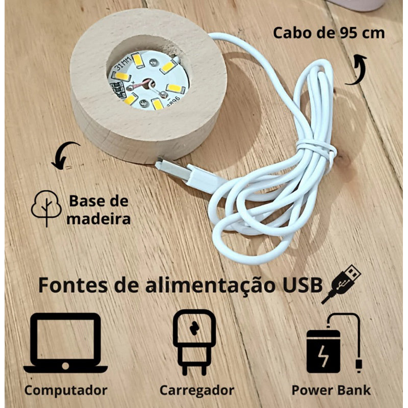 Luminária De Mesa Abajur Bola de Cristal em Led - Sistema Solar / Saturno / Galáxia / Globo Terrestre (planeta terra) - Presente FAVariedades