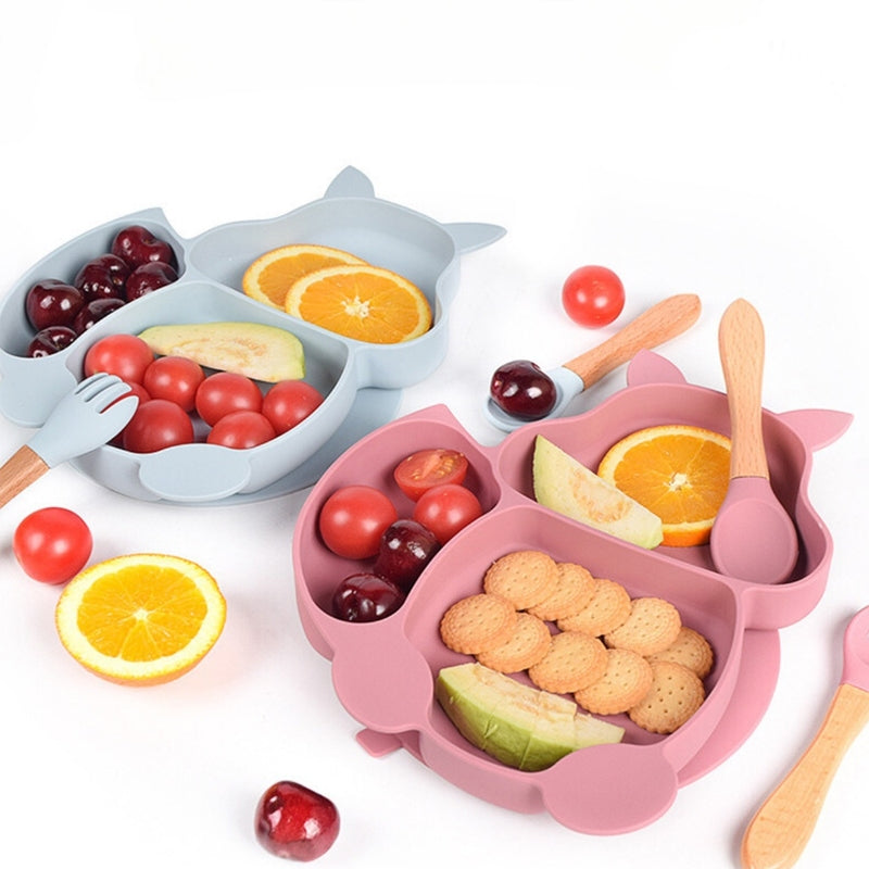 Conjunto de alimentação para bebês 8 em 1 de silicone Conjunto de alimentação para bebês Premium de silicone sem BPA à prova d'água FAVariedades