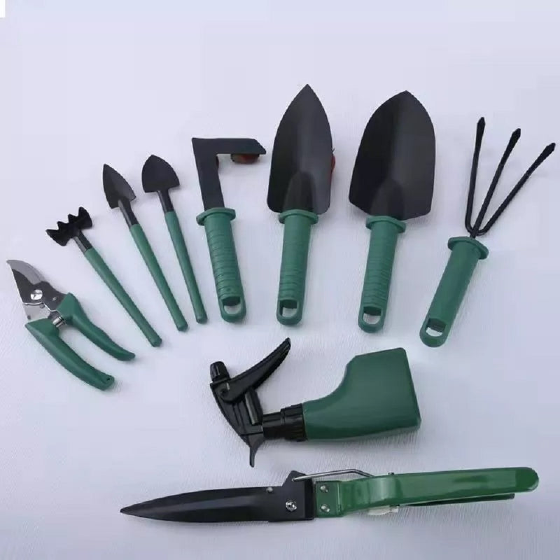 Kit Para Jardinagem Jardim Jogo Ferramentas Grama Corta Galhos Maleta Pás Poda 10 Peças Com Maleta Promoção FAVariedades