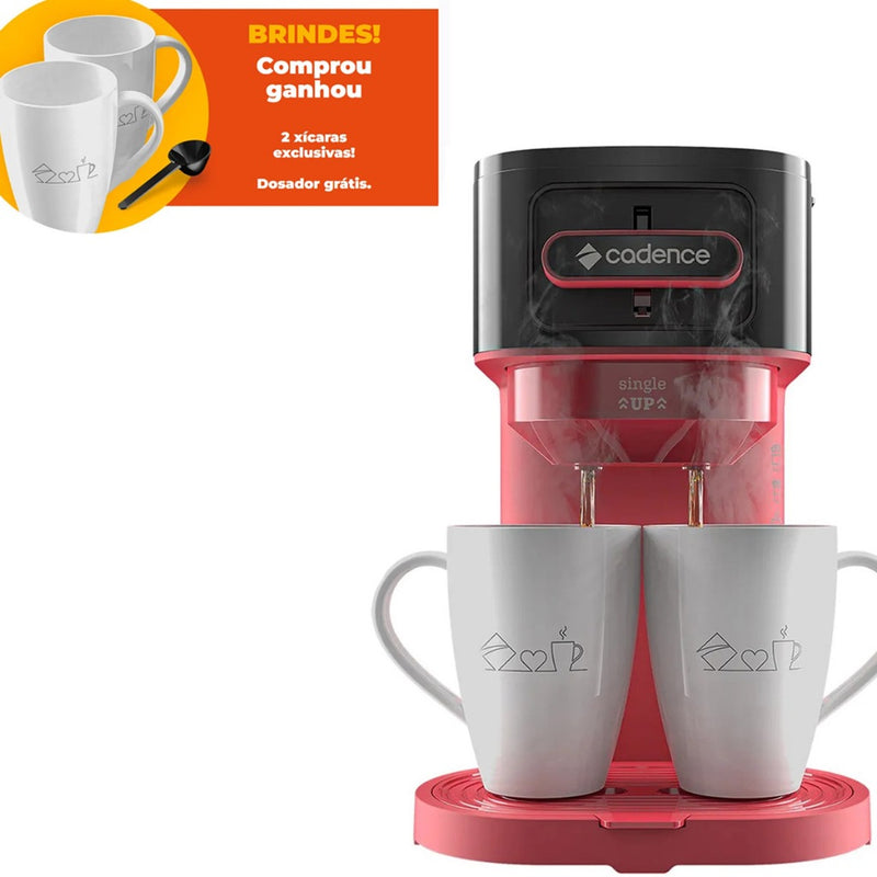 Cafeteira Elétrica Single Up Caf230 Vermelha E Preta Cadence 127v ou 220v FAVariedades