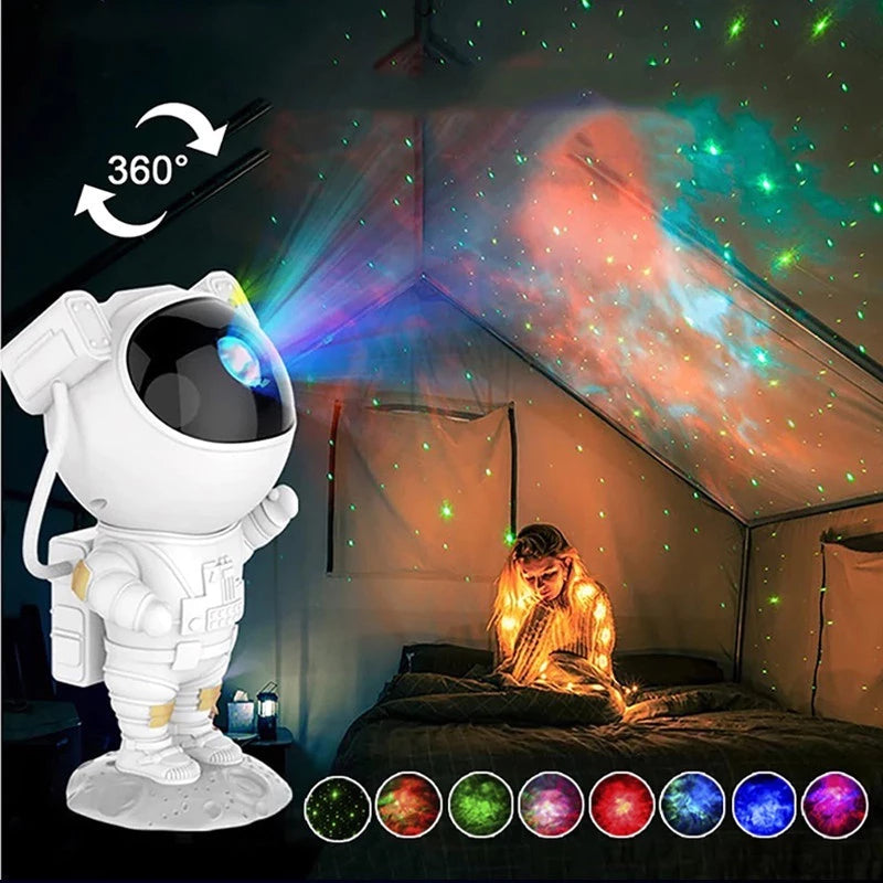 Astronauta Luminária Projetor De Luz Estrela Galáxia Nebulosa shopee