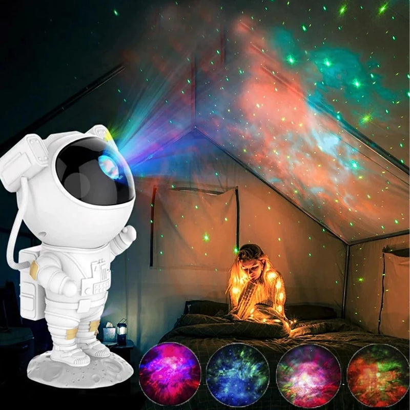 Astronauta Luminária Projetor De Luz Estrela Galáxia Nebulosa shopee