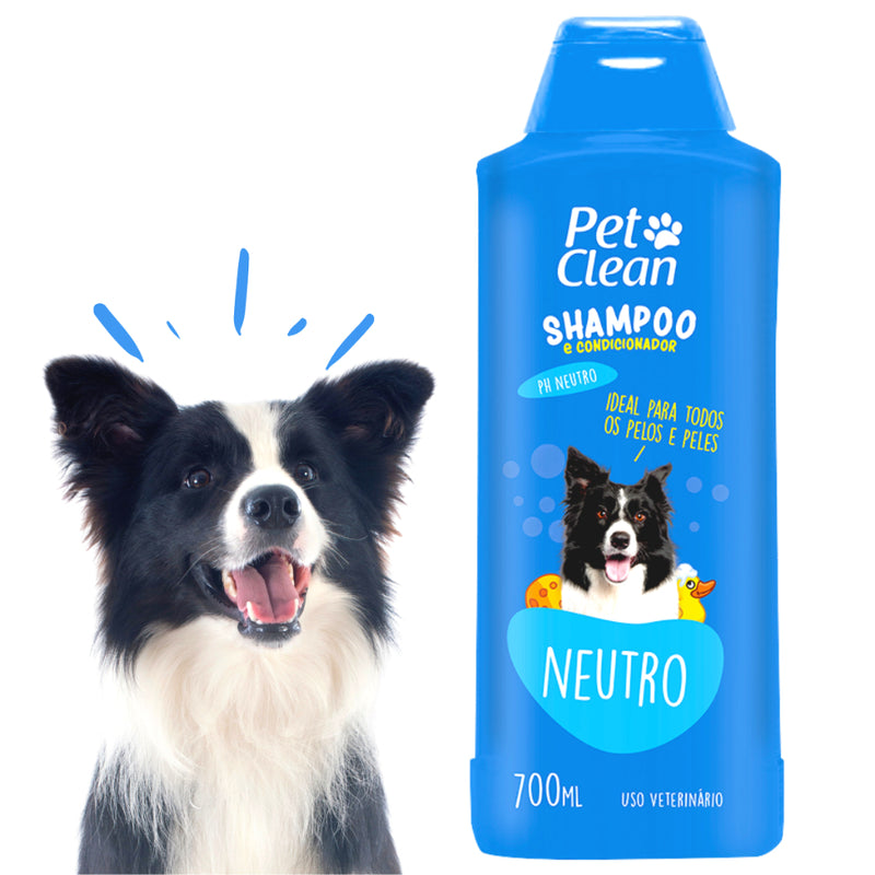 Shampoo e Condicionador para Cachorro e Gato Pet Clean - 700 ml FAVariedades