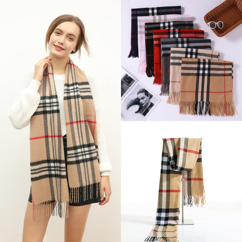 Cachecol Xadrez Feminino Lenço Pashmina Echarpe Masculino Unissex Para Frio Inverno FAVariedades