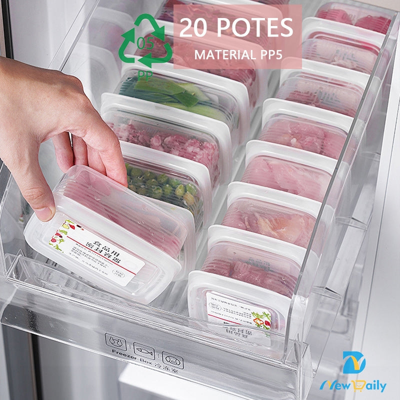 Kit 10 Potes De Frutas Retangular Reutilizável !! Com Tampa Marmita Fitness Organizador Alimentos Freezer Microondas BC-01/BC-02 FAVariedades