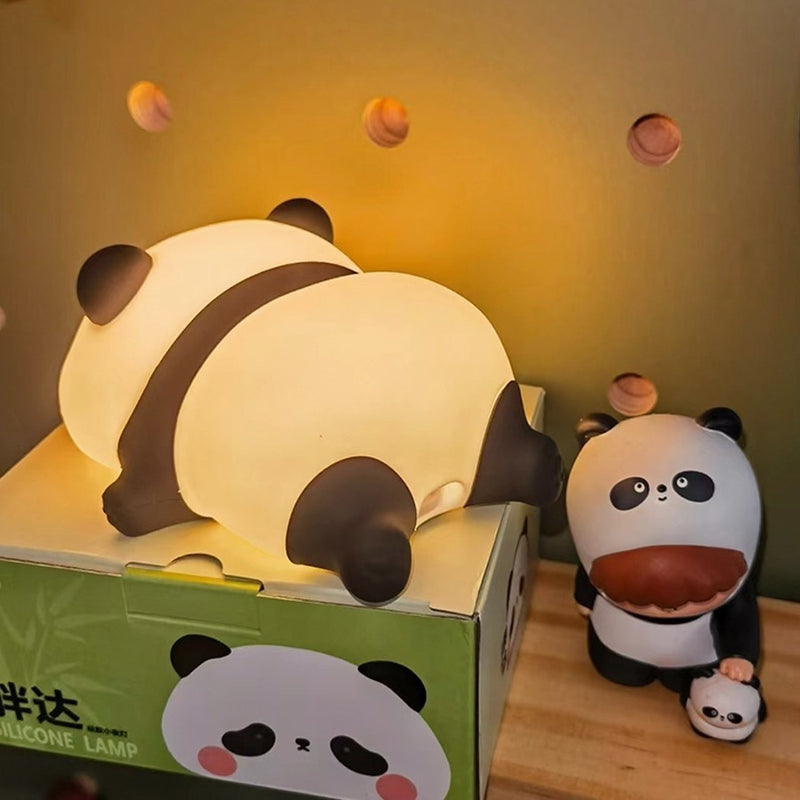 Luminária De Silicone Noturna Panda Recarregável Toque Fofo Qualidade Top Super Fofo FAVariedades