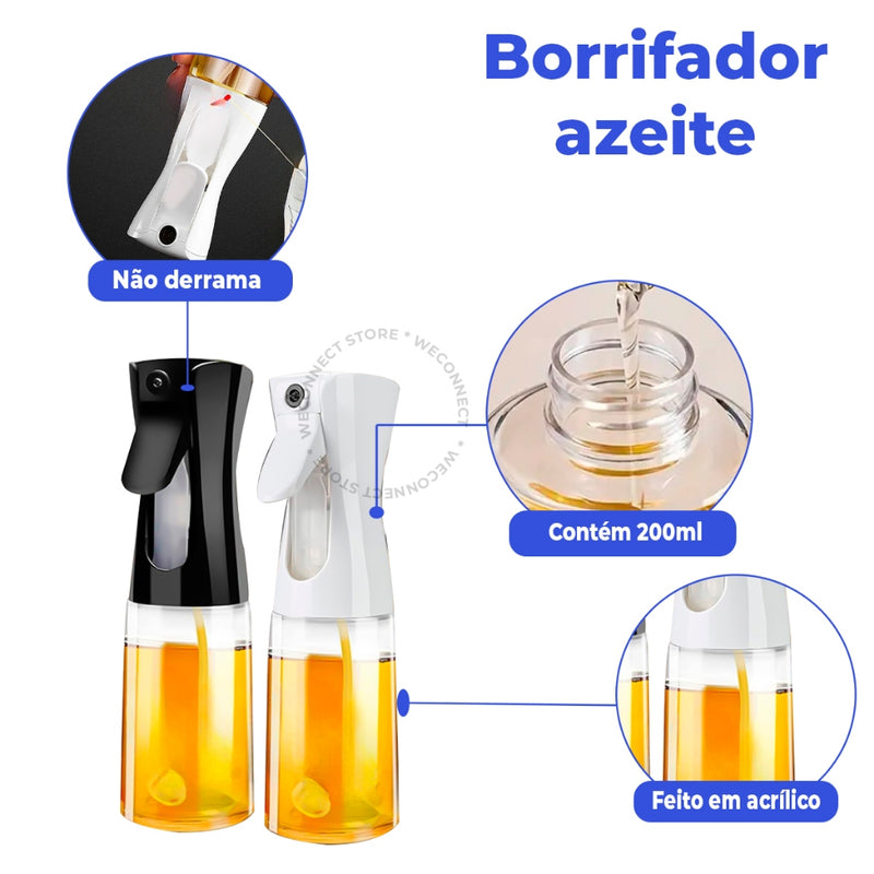 Kit 2 Spray Borrifador 200ML Azeite Vinagre Culinário Pulverizador Galheteiro em acrílico FAVariedades