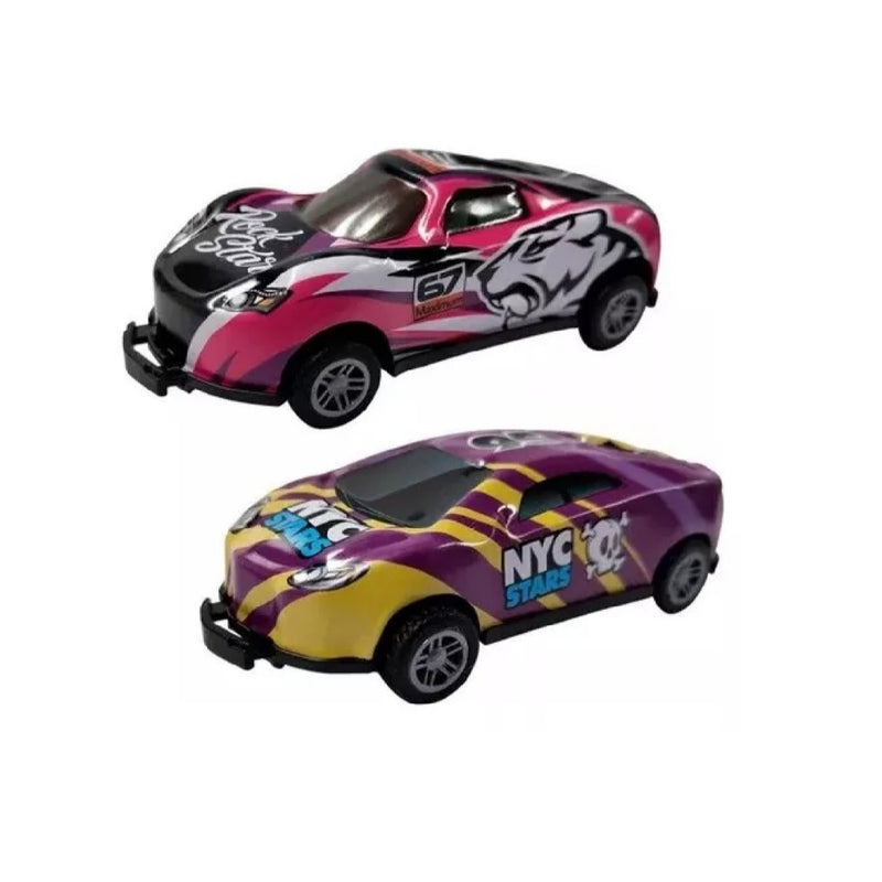 Brinquedo Carrinho Maluco Bate E Pula Kit Com 2un Crazy Cars FAVariedades