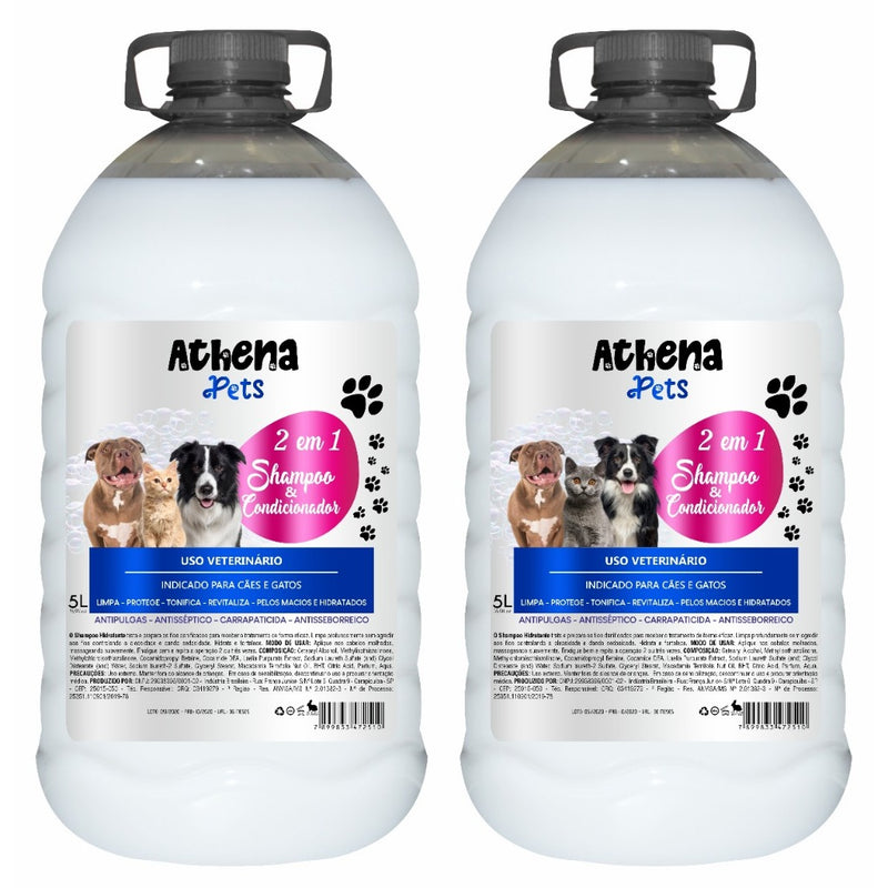 Shampoo Com Condicionador Para Cachorro E Gato Pet Shop - 5L -Linha Pet- shampoo Pet shop FAVariedades