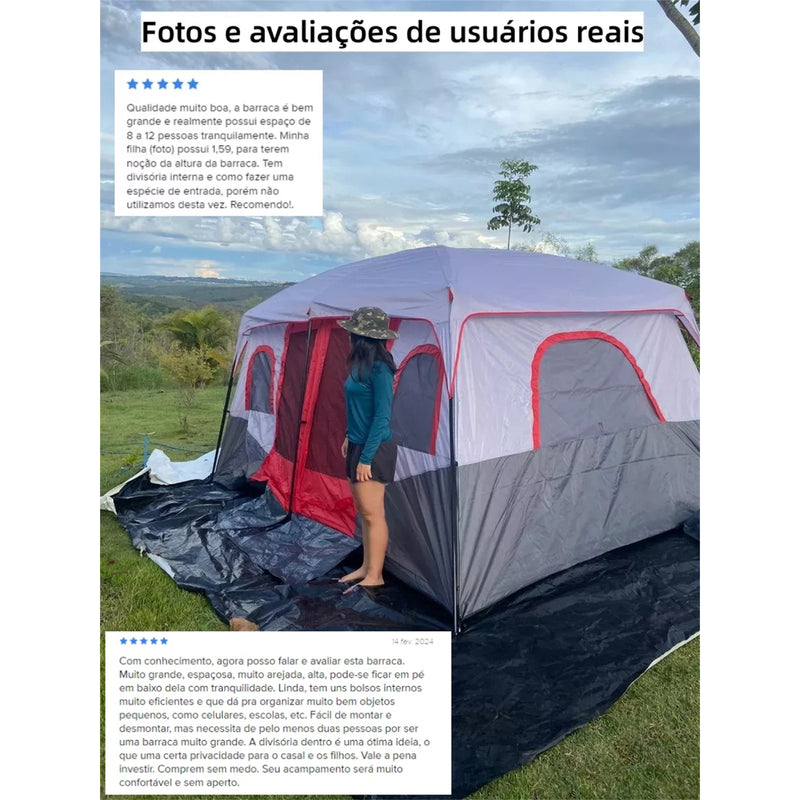 Barraca Familiar Grande Camping Acampamento 10 / 16 Pessoas FAVariedades