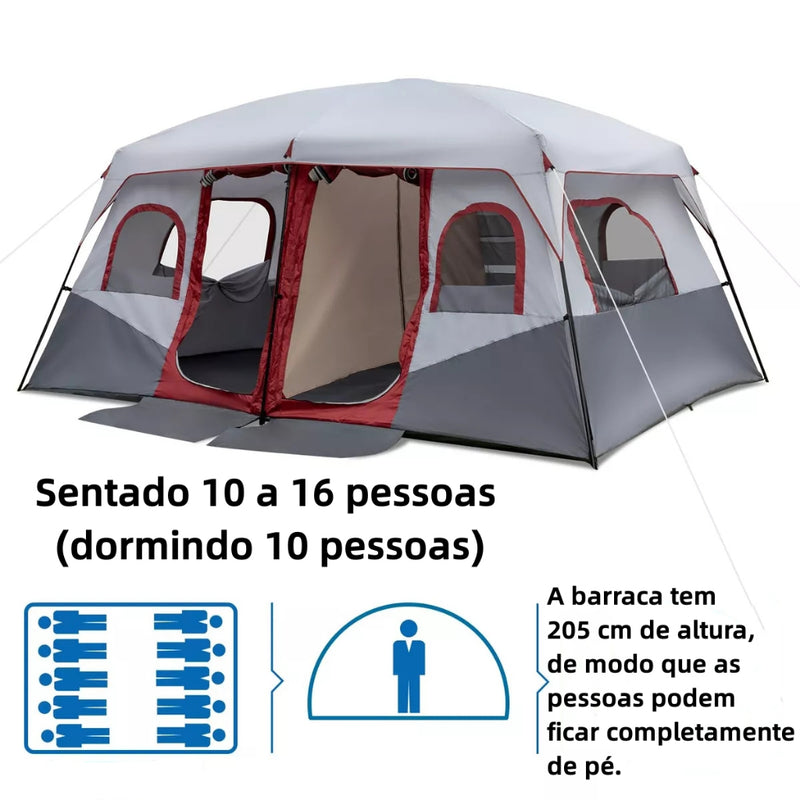 Barraca Familiar Grande Camping Acampamento 10 / 16 Pessoas FAVariedades