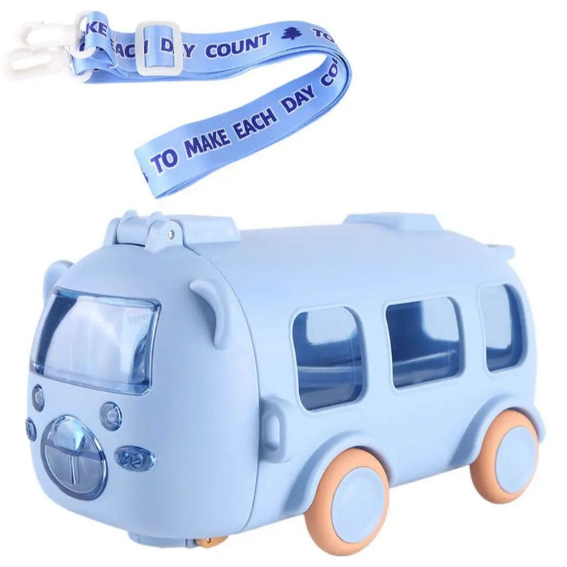 Garrafa de água Bus fofa para ônibus com alça para carro Pequeno copo de água desenho brinquedo portátil carrinho Top Tree FAVariedades