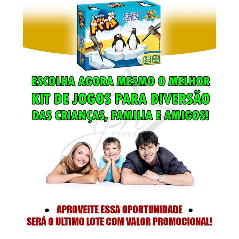 BRINQUEDO INFANTIL PINGUIM QUEBRA GELO JOGO INTERATIVO DE MESA TABULEIRO EDUCATIVO KIT ORIGINAL PARA CRIANÇA FAVariedades