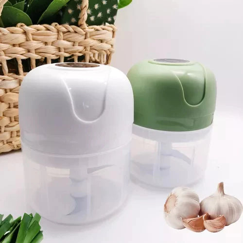 Mini Processador Elétrico Moedor Carne Vegetais Alho Fruta Amendoim Recarregável USB 250ml shopee