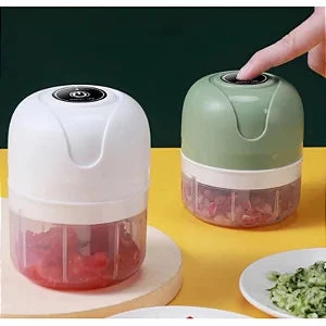 Mini Processador Elétrico Moedor Carne Vegetais Alho Fruta Amendoim Recarregável USB 250ml shopee