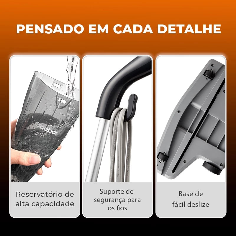 Aspirador de Pó Vertical Gaabor 2 em 1 Doméstico Leve Preto 16.000Pa Sucção Forte 127v/220V shopee