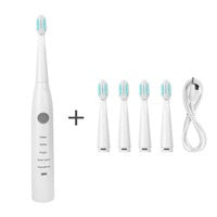 2 Em 1 Removedor De Tartaro Escova Dental Elétrica Limpador Elétrico Ultrassônico Sonic USB Whiten Ferramenta De Remoção De Tártaro FAVariedades