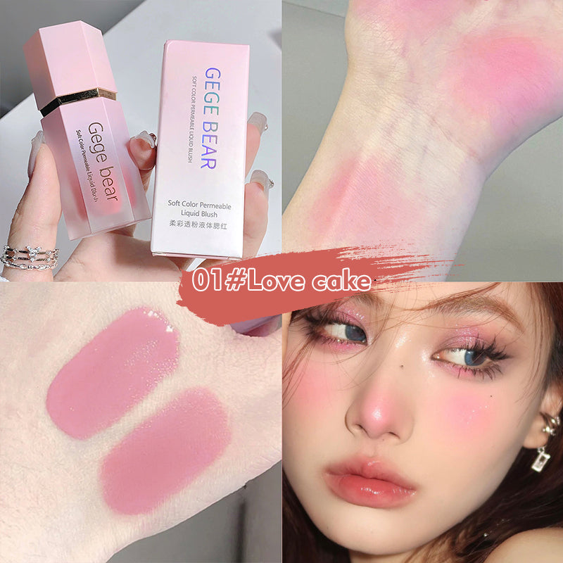 Gecomomo Creme Blush Líquido 6 Cores Veludo Liso Mate Rosa FAVariedades